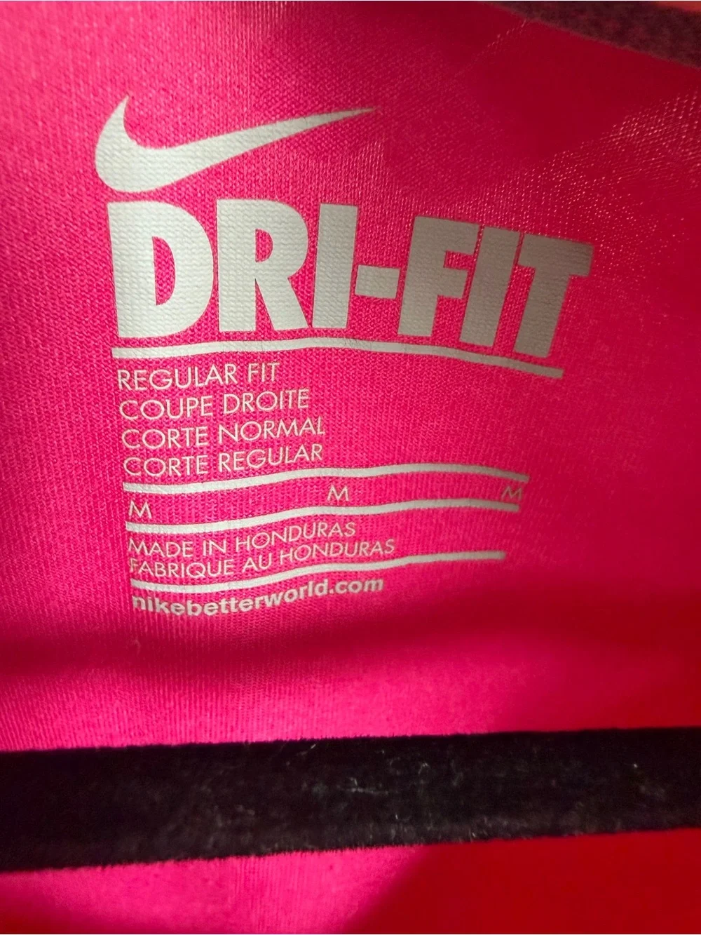 Nike Pink Dri-FIT V-Neck Short Sleeve Top